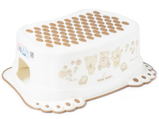 Ступени детские антискользкие в ванную Teddy Bear white pearl