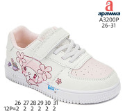 Кросівки дитячі Apawwa A3200P white-pink 26-31