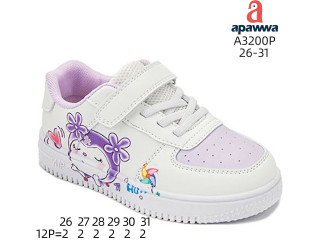 Кросівки дитячі Apawwa A3200P white-purple 26-31