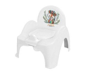 Горшок-стул детский с музыкой WILD&FREE LITTLE FOX white green