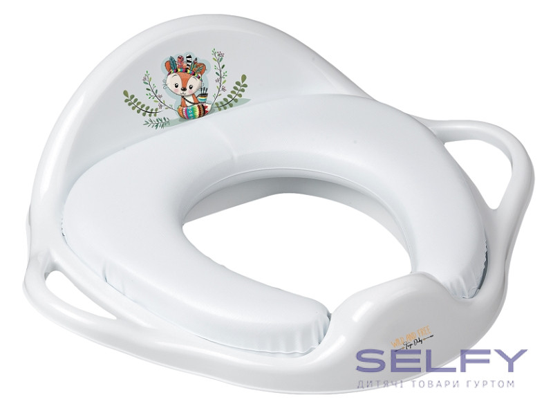 Накладка дитяча антиковзка  на сидіння унітазу WILD&FREE LITTLE FOX  white, Фото 1