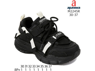 Кросівки дитячі Apawwa M2245R black 30-37