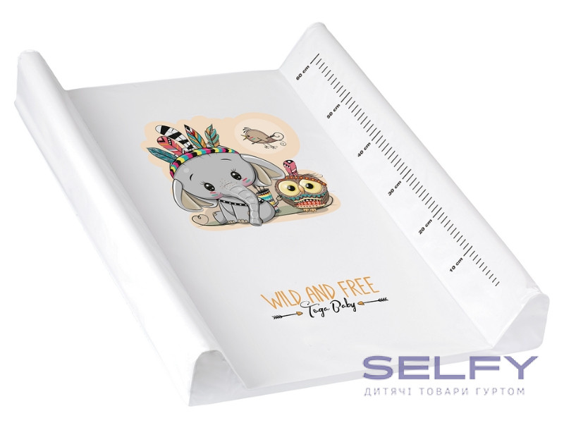 Коврик для пеленки WILD&FREE LITTLE ELEPHANT 50х70 см white, Фото 1