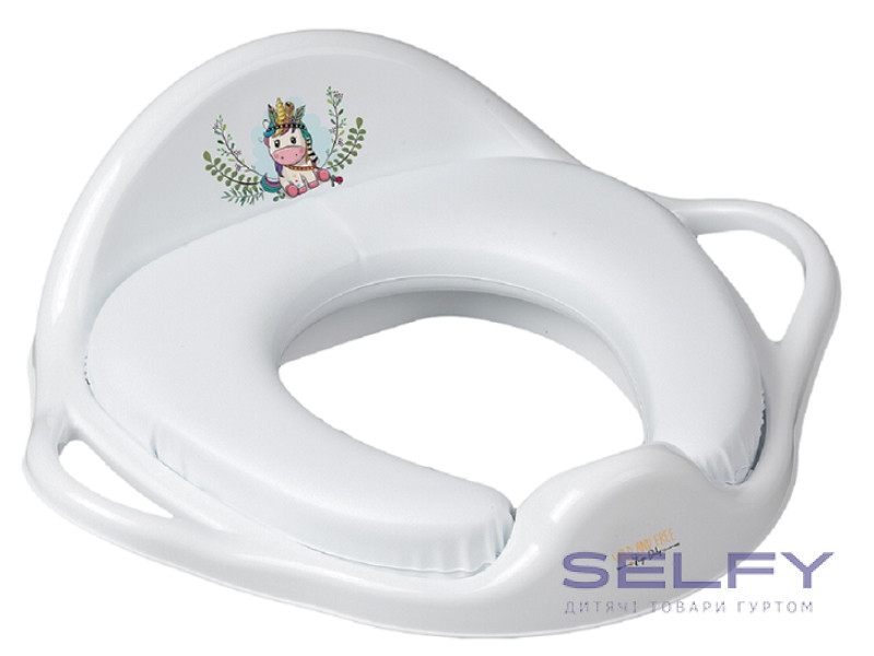 Накладка дитяча на сидіння унітазу WILD&FREE  UNICORN white, Фото 1