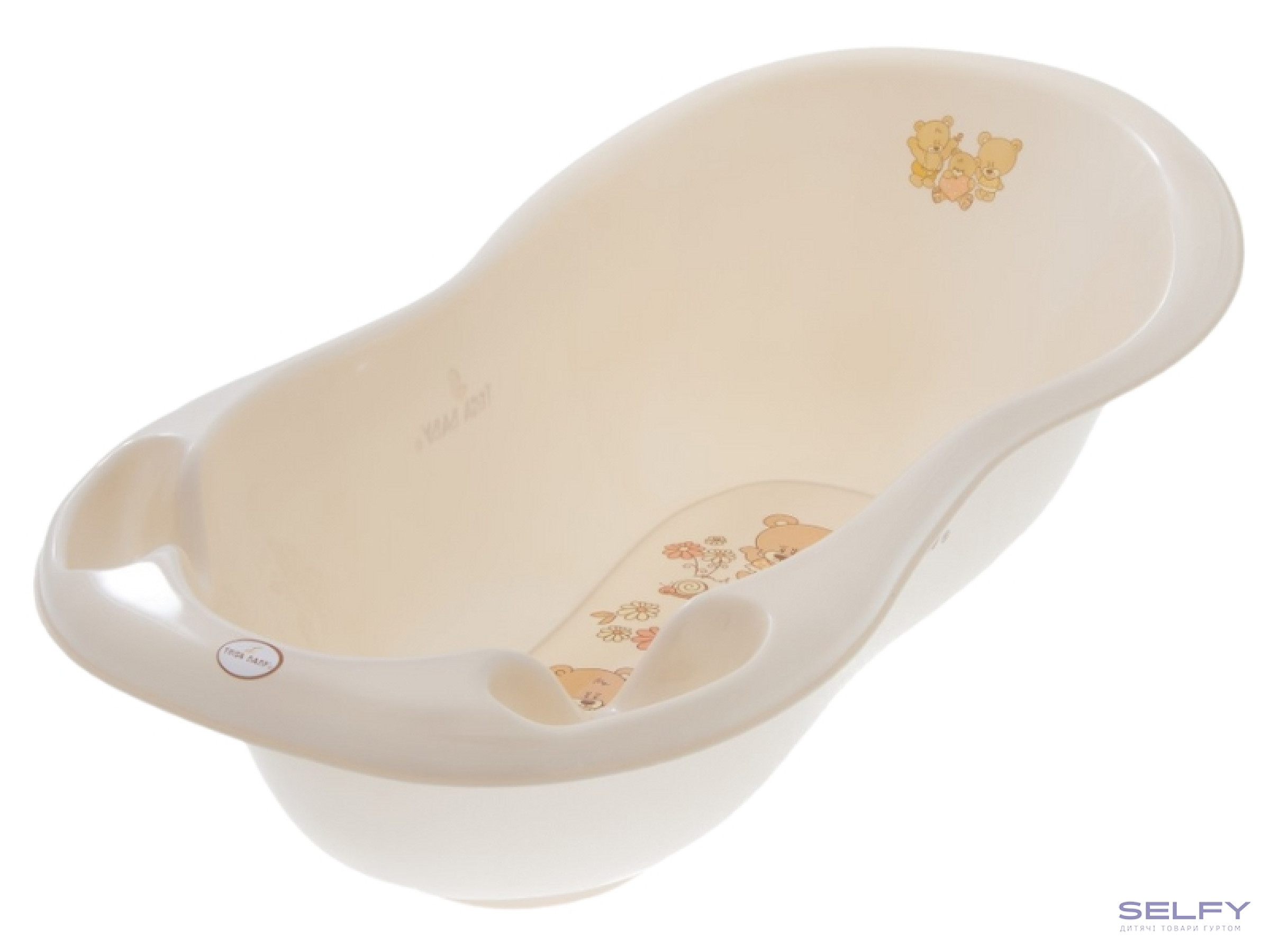 Ванна детская со сливом LUX Teddy Bear 102 см beige, Фото 1