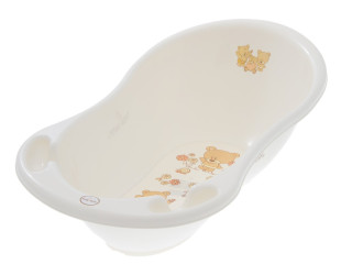Ванна детская со сливом Teddy Bear 86 см white pearl