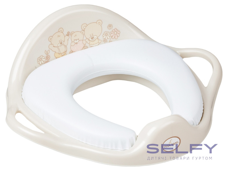 Накладка дитяча на сидіння унітазу Teddy Bear beige, Фото 1