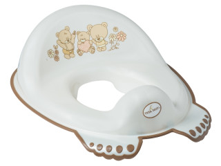 Накладка детская антискользящая на сиденье унитаза Teddy Bear white pearl