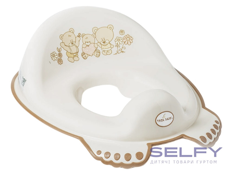 Накладка дитяча антиковзка на сидіння унітазу Teddy Bear beige, Фото 1