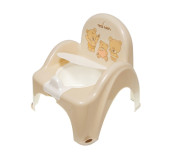 Горщик-стілець дитячий з музикою антиковзкий Teddy Bear beige