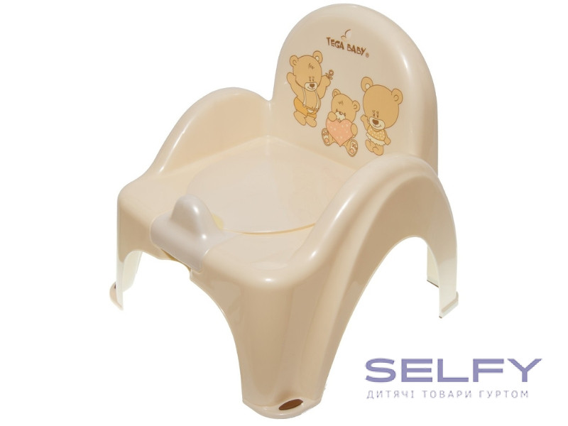 Горшок-стул детский антискользящий Teddy Bear beige, Фото 1