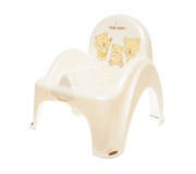Горшок-стул детский антискользящий Teddy Bear white pearl