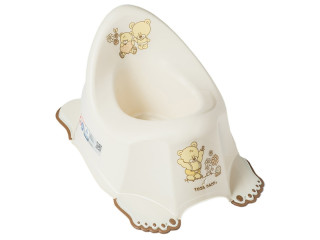 Горшок детский с музыкой антискользящий Teddy Bear beige