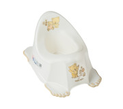 Горщик дитячий з музикою антиковзкий Teddy Bear white pearl