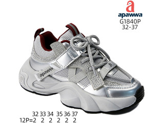 Кроссовки детские Apawwa G1840P grey-wine 32-37