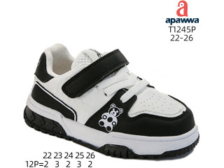 Кросівки дитячі Apawwa T1245P black-white 22-26