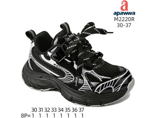 Кроссовки детские Apawwa M2220R black 30-37