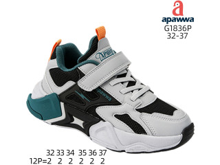Кросівки дитячі Apawwa G1836P grey-black 32-37