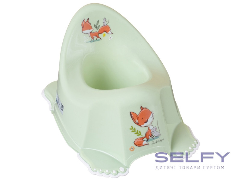 Антиковзкий дитячий горщикз музикою FOREST FAIRYTALE light green, Фото 1