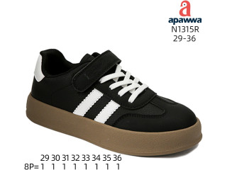 Кроссовки детские Apawwa N1315R black 29-36