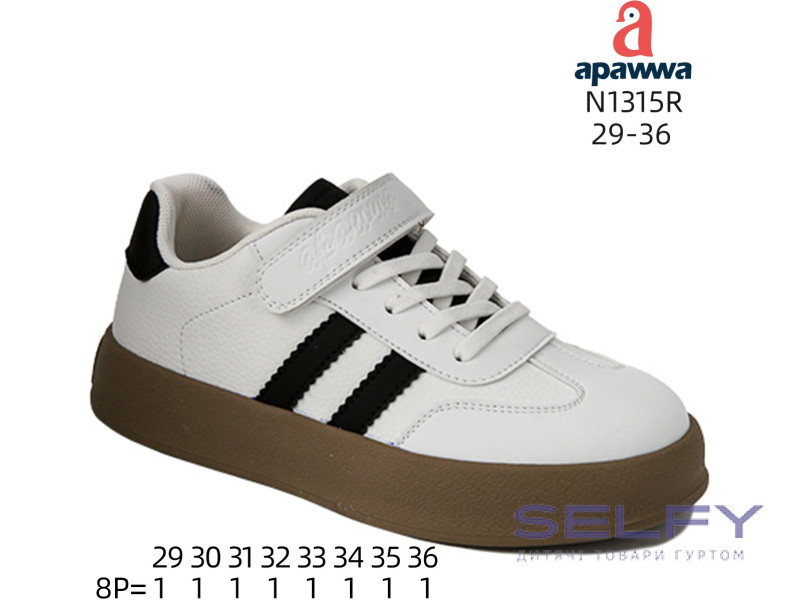 Кросівки дитячі Apawwa N1315R white 29-36, Фото 1