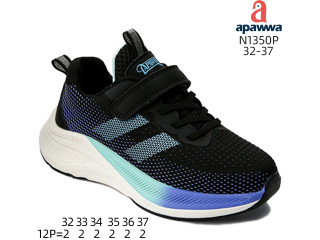 Кроссовки детские Apawwa N1350P black-blue 32-37