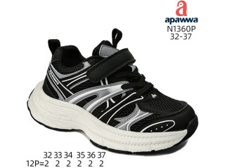 Кроссовки детские Apawwa N1360P black 32-37