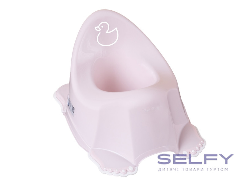 Горщик дитячий антиковзкий DUCK light pink, Фото 1