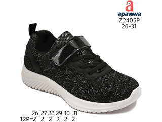 Кросівки дитячі Apawwa Z2405P black-silver 26-31