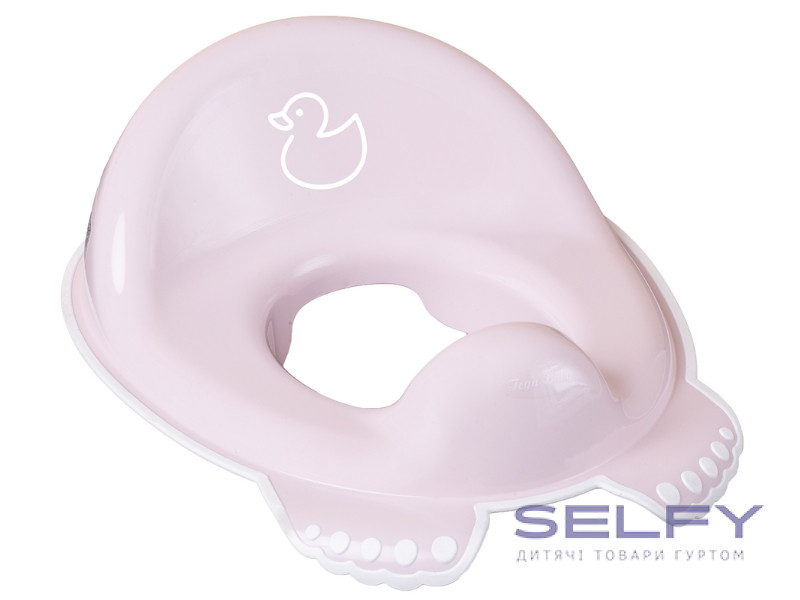 Накладка детская антискользящая на сиденье унитаза DUCK light pink, Фото 1