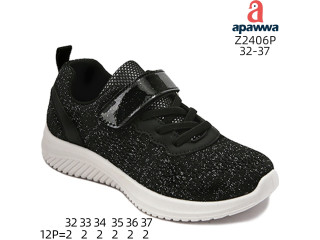 Кросівки дитячі Apawwa Z2406P black-silver 32-37
