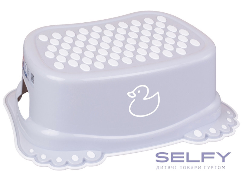 Ступени детские антискользкие в ванну DUCK light gray, Фото 1