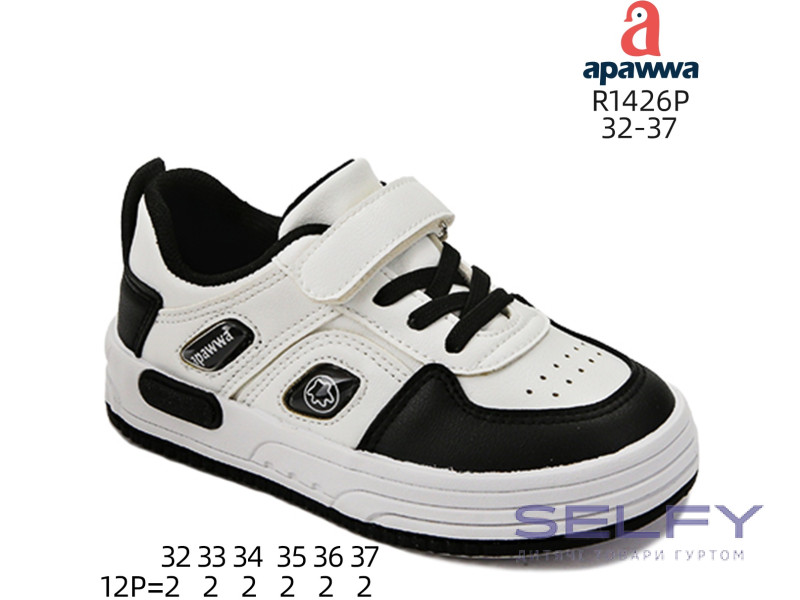 Кроссовки детские Apawwa R1426P black 32-37, Фото 1
