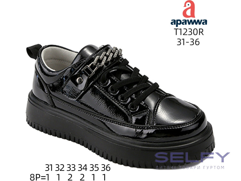 Кросівки дитячі Apawwa T1230R black 31-36, Фото 1