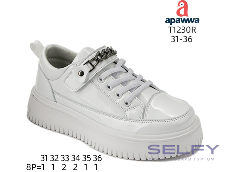 Кросівки дитячі Apawwa T1230R white 31-36, Фото 1