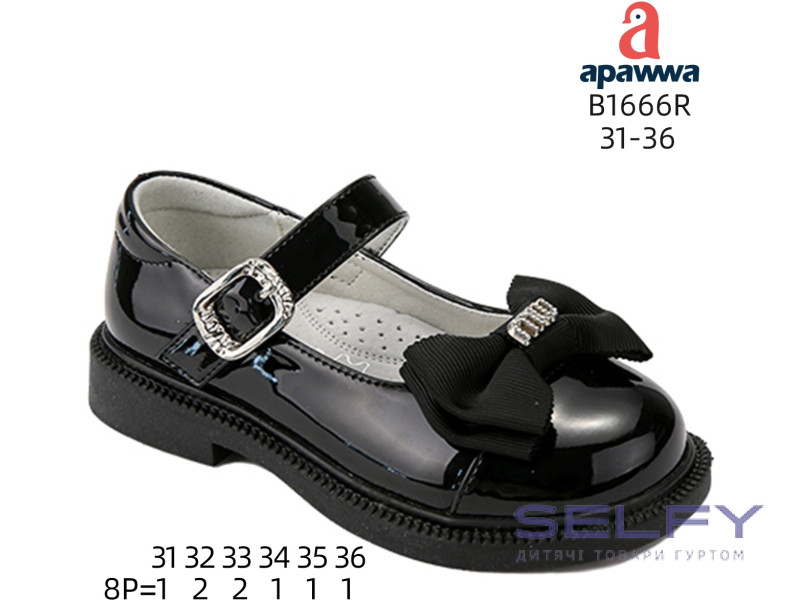 Туфлі дитячі Apawwa B1666R black 31-36, Фото 1
