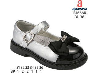 Туфли детские Apawwa B1666R black-silver 31-36