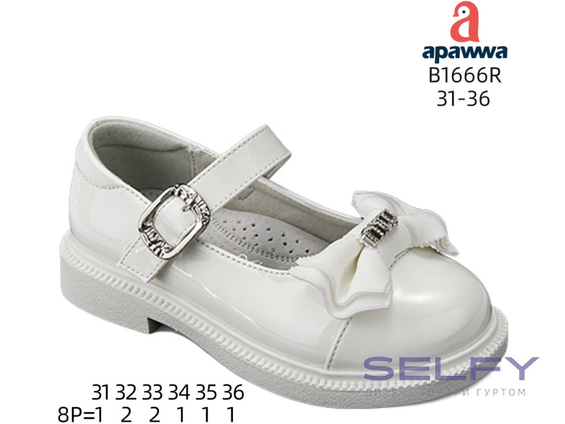 Туфлі дитячі Apawwa B1666R white 31-36, Фото 1