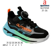 Кросівки дитячі Apawwa W2705R black-green 31-36