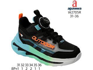 Кросівки дитячі Apawwa W2705R black-green 31-36