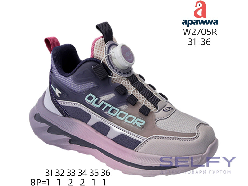 Кросівки дитячі Apawwa W2705R pink-purple 31-36, Фото 1