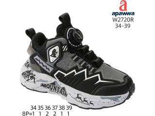 Кросівки дитячі Apawwa W2720R black-white 34-39