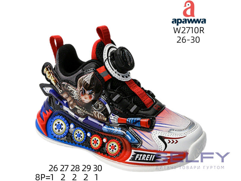 Кроссовки детские Apawwa W2710R black-red 26-30, Фото 1
