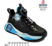 Кроссовки детские Apawwa W2700R black-blue 30-37
