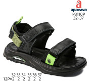 Босоножки детские Apawwa P3110P black-green 32-37