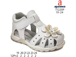 Босоніжки дитячі Apawwa T1220P white 19-24