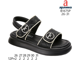 Босоніжки дитячі Apawwa B1675P black 26-31