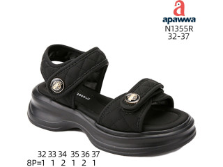 Босоніжки дитячі Apawwa P3110P black 32-37
