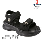 Босоніжки дитячі Apawwa N1355R black 32-37