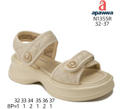 Босоніжки дитячі Apawwa P3110P black 32-37